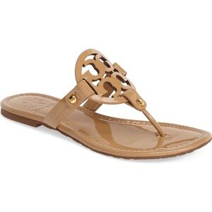 Tory Burch Tan Patent Leather Sandals Size 6